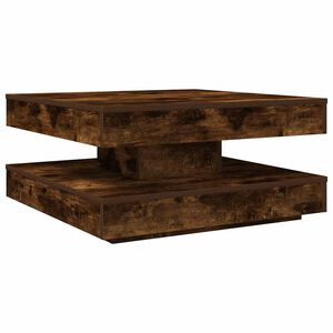 vidaXL Salongbord 360-graders roterbart r&oslash;kt eik 70x70x34,5 cm