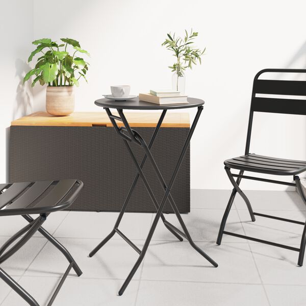 vidaXL Hagebord Antrasitt 50 x 50 x 72 cm Stål