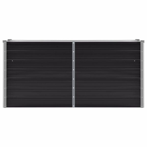 vidaXL Høybed antrasitt 160x40x77 cm galvanisert stål