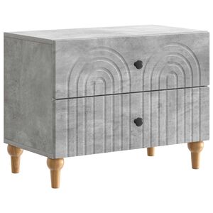 vidaXL Nattbordskap Betonggr&aring; 62 x 34,5 x 48 cm Konstruert tre