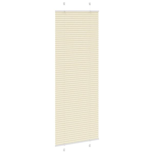 vidaXL pliss&eacute;gardin krem 80x200 cm Stoff Bredde 79,4 cm Polyester