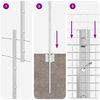 vidaXL Gjerde med stolpe s&oslash;lv 1,5 x 50 m St&aring;l