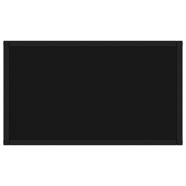 vidaXL Konsollbord svart 60x35x75 cm herdet glass