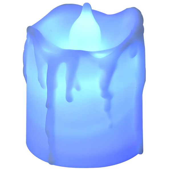 vidaXL Flammefrie elektriske telys LED lys 12 stk flerfarget