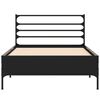vidaXL Sengeramme svart 90x200 cm konstruert tre og metall