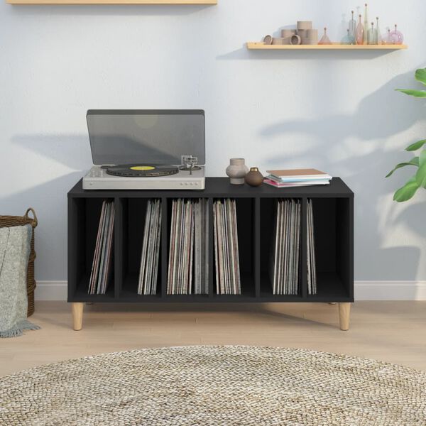 vidaXL Hifi-benk svart 100x38x48 cm konstruert tre