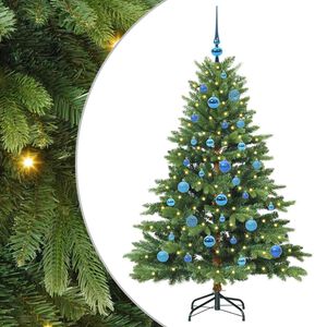 vidaXL Kunstig juletre med 150 LED med stativ gr&oslash;nn 150 cm PE og PVC
