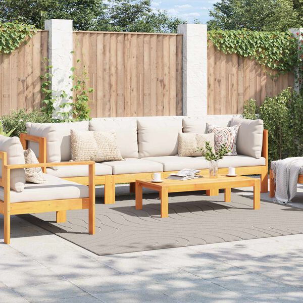 vidaXL Omr&aring;detepper Torget Krem 240 x 240 cm