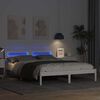 vidaXL Sengestamme med hodegjerde Hvit 140 x 200 cm Massiv furu