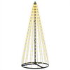 vidaXL LED juletre 165 cm 270 LED-lys Varmhvit Jern Svart
