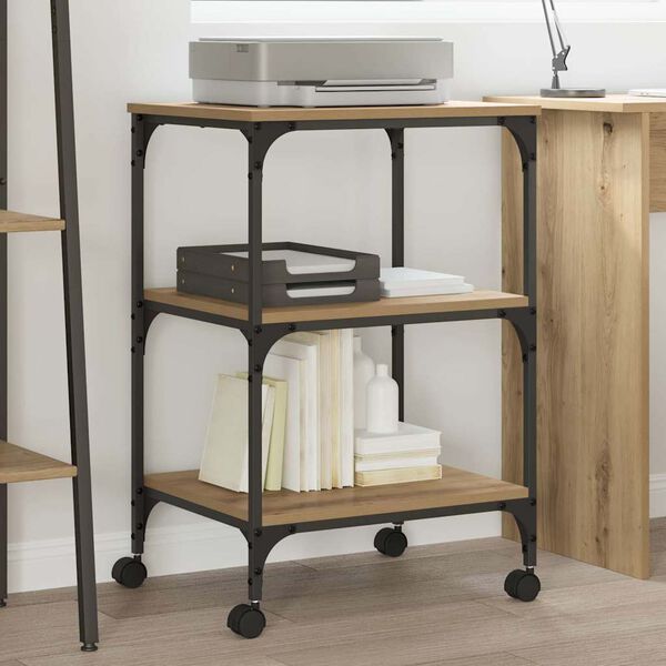 vidaXL Skiverstativ Artisan Eik 50 x 41 x 75 cm Konstruert tre