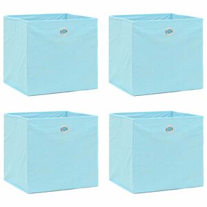 vidaXL Oppbevaringsbokser 4 stk babybl&aring; 32x32x32 cm stoff