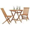 vidaXL Hage Spisegruppe 3 pcs Brun Heltre teak