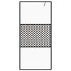 vidaXL Dusjvegg med klart ESG-glass 80x195 cm svart