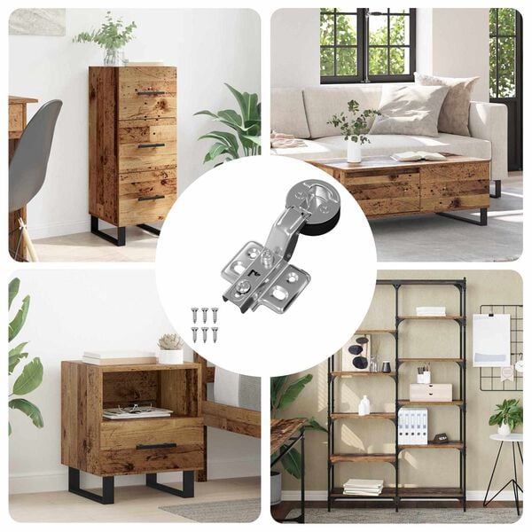 vidaXL Hingse 123 pcs s&oslash;lv 0 Jern