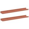 vidaXL Vegghylle 2 stk. R&oslash;d 60 x 9 x 3 cm Konstruert tre