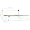 vidaXL Sengeramme hvit metall 160x200 cm
