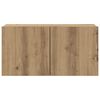 vidaXL TV-benksett Veggmontert 3 pcs Artisan Eik Konstruert tre