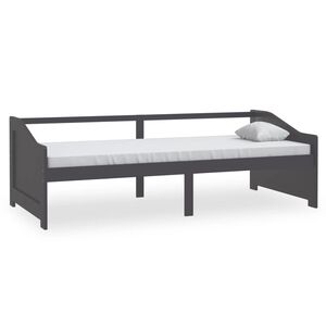 vidaXL Sengeramme 3 seter heltre furu 90x200 cm m&oslash;rkegr&aring;