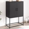 vidaXL Highboard svart 68,5x38,5x107 cm stål