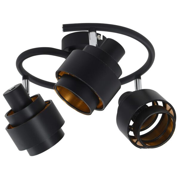 vidaXL Spotlys 3-veis svart E14