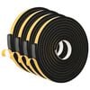 vidaXL Selvklebende skum tape 4 pcs Svart 20mm x 5m CR skum
