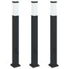 vidaXL Pullertlamper med stikkontakt 3 stk 80 cm svart IP44
