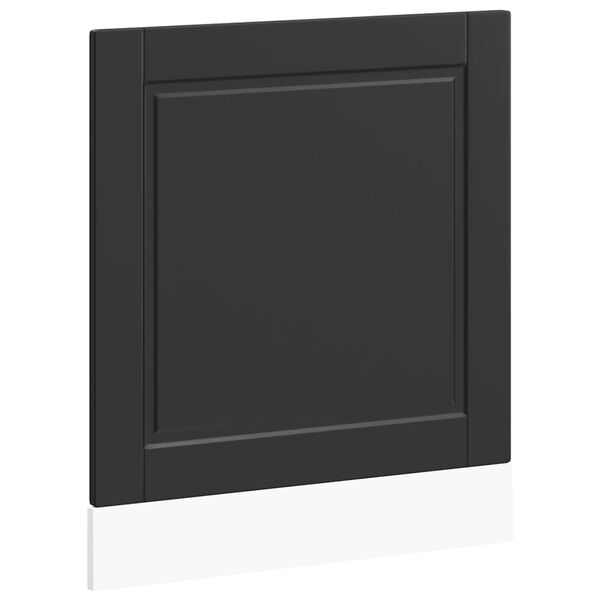 vidaXL Oppvaskmaskin panel Porto svart 60x1,5x67 cm konstruert tre