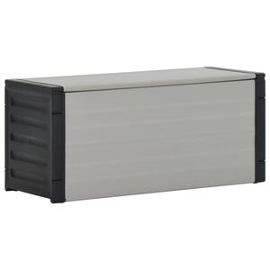 vidaXL Avfallskasse for hage gr&aring; 85x34x40 cm