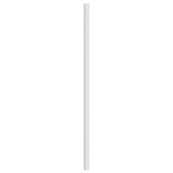 vidaXL Utskiftbar sengegavl i metall hvit 107 cm