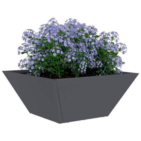 vidaXL Hageblomsterpotte Antrasitt 35 x 35 x 15 cm Kaldvalsestål