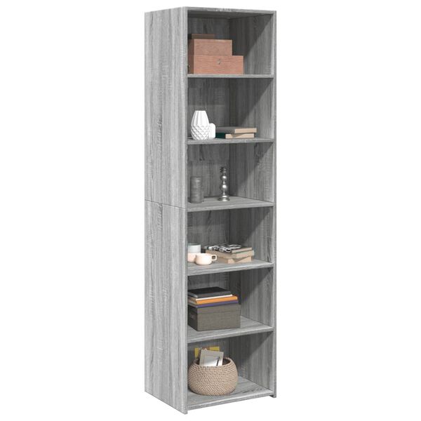 vidaXL Highboard grå sonoma 50x41x185 cm konstruert tre