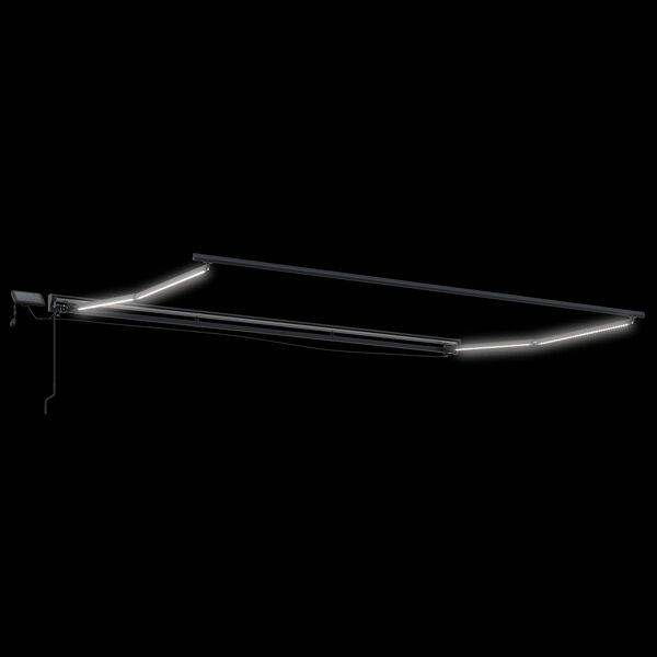 vidaXL Manuell markiseramme med LEDs Antrasitt 4,5 &times; 3,5 m Aluminium