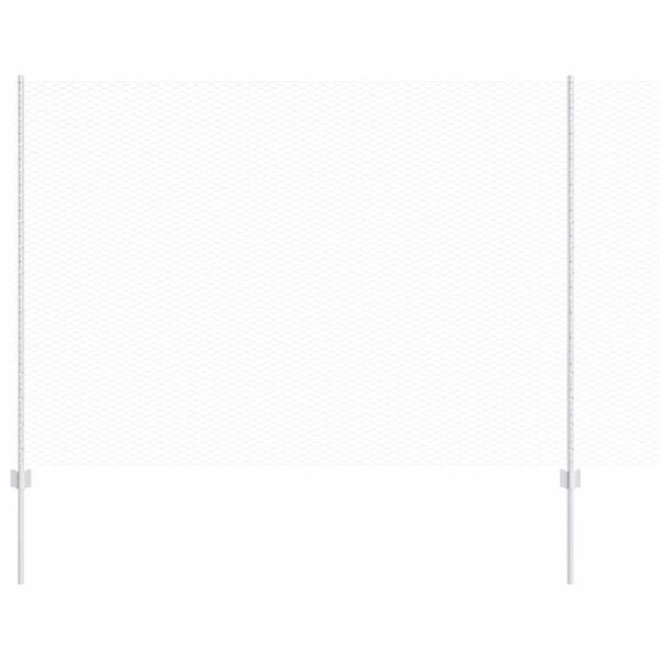 vidaXL Gjerde med stolpe s&oslash;lv 1,5 x 25 m St&aring;l