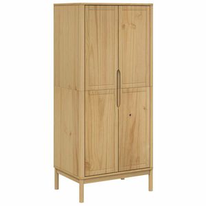 vidaXL Garderobe FLORO voksbrun 77x53x171 cm heltre furu