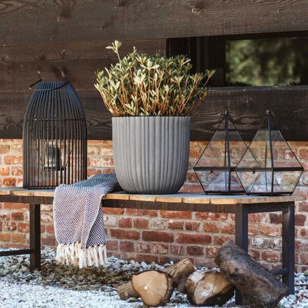 Capi Plantepotte Urban Tube 35x34 cm m&oslash;rkegr&aring;