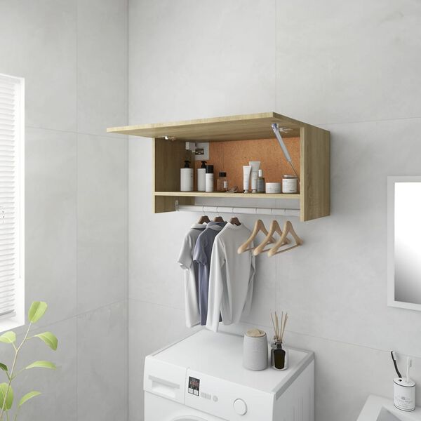 vidaXL Garderobe sonoma eik 70x32,5x35 cm konstruert tre