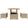 vidaXL Hage Spisegruppe Beige Poly rattan
