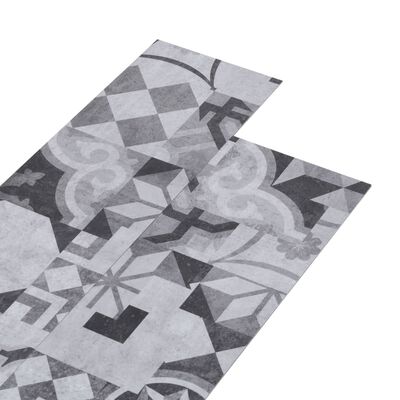 vidaXL PVC-gulvplanker 5,02 m² 2 mm selvklebende grått mønster