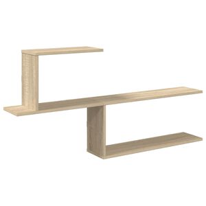 vidaXL Vegghylle Sonoma eik 122 x 18 x 60 cm Konstruert tre