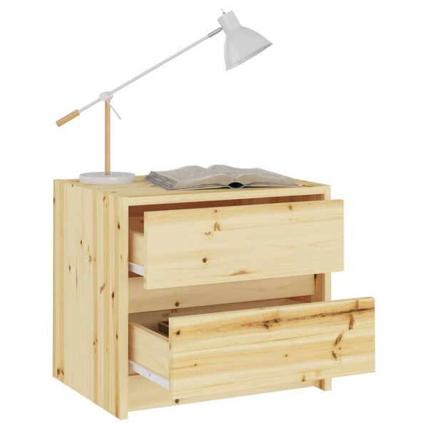 vidaXL Nattbord 2 stk 40x30,5x35,5 cm heltre gran