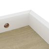 vidaXL Loggia-vegghyller 2 stk eik og hvit 40x15x4 cm MDF