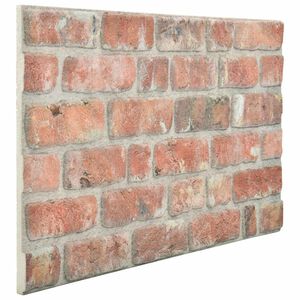 vidaXL Veggpaneler 10 stk. 100 x 50 cm R&oslash;d EPS Skum