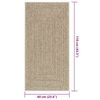 vidaXL Teppe ZIZUR beige 60x110 cm jute-utseende innendørs og utendørs