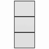 vidaXL Skyved&oslash;r svart 90x205 cm herdet glass og aluminium