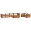 vidaXL Utend&oslash;rs sofa-sett 7 pcs Naturlig Solid akasietre