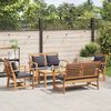 vidaXL Hagesofa Set Naturlig Heltre teak