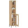 vidaXL Highboard sonoma eik 34,5x34x180 cm konstruert tre