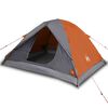vidaXL Kuppeltelt for camping 3 personer oransje vanntett