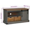 vidaXL TV-skap HALDEN med skyvedør grå 110x40x60 cm heltre